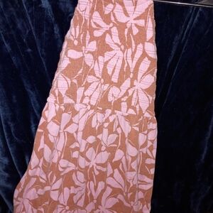 H&M Kids Dress in Pink and Brown Leaf Pattern